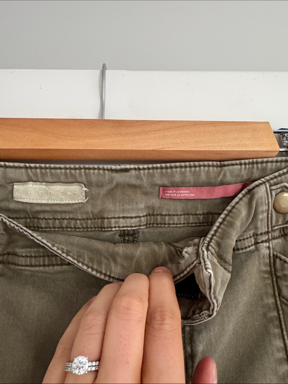 Pilcro Olive Green Wide-Leg Utility Jeans - Picture 4 of 7